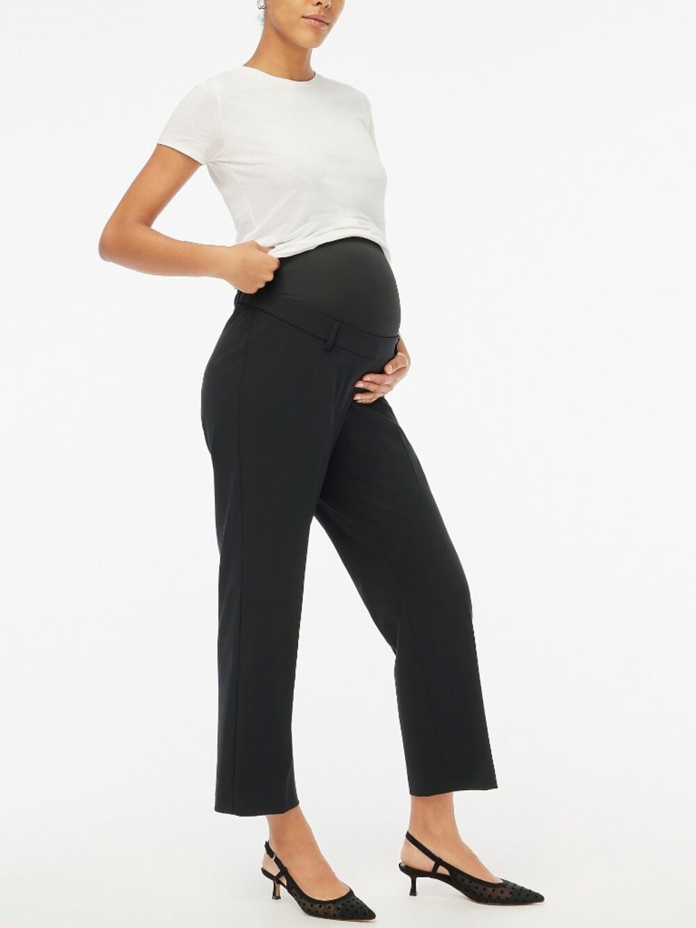 NWT J. Crew Size 10 10x28 Black Maternity Straight Leg Work Ankle Pant NEW